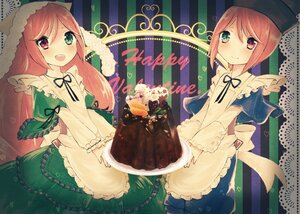 Rating: Safe Score: 0 Tags: 2girls blush brown_hair capelet dress frills green_eyes hat heterochromia image long_hair multiple_girls open_mouth pair pink_hair red_eyes short_hair siblings sisters smile souseiseki suiseiseki twins User: admin