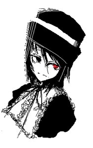 Rating: Safe Score: 0 Tags: 1girl closed_mouth greyscale hair_between_eyes hat image looking_at_viewer monochrome red_eyes solo souseiseki transparent_background User: admin