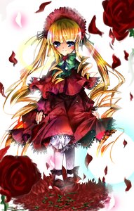 Rating: Safe Score: 0 Tags: 1girl aquamarine bangs blonde_hair bloomers blue_eyes blunt_bangs blush bonnet bow bowtie commentary_request dress drill_hair flower frills green_bow green_eyes green_neckwear image long_hair long_sleeves looking_at_viewer petals photoshop_(medium) pink_rose red_dress red_flower red_rose rose rose_petals rozen_maiden shinku sidelocks simple_background solo standing twin_drills twintails white_background User: admin