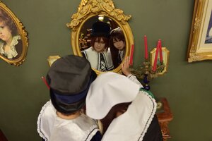 Rating: Safe Score: 0 Tags: brown_hair dress green_eyes hat long_sleeves mirror multiple_cosplay short_hair souseiseki tagme User: admin