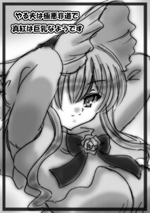 Rating: Safe Score: 0 Tags: 1girl flower greyscale image monochrome rose shinku smile solo User: admin