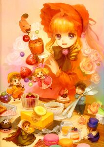 Rating: Safe Score: 0 Tags: blonde_hair blue_eyes bow chibi cookie cup dress flower food fruit hat image multiple multiple_boys multiple_girls pink_bow rose smile tagme teacup User: admin