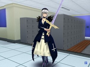 Rating: Safe Score: 0 Tags: 1girl auto_tagged breasts chain-link_fence cleavage detached_collar dress frills hairband holding holding_sword holding_weapon image large_breasts long_sleeves shoes silver_hair solo standing suigintou sword tile_floor tiles weapon User: admin