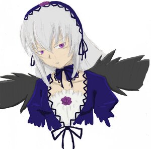 Rating: Safe Score: 0 Tags: 1girl auto_tagged black_wings detached_collar dress feathered_wings flower frills hairband image long_sleeves looking_at_viewer silver_hair simple_background solo suigintou upper_body white_background wings User: admin