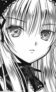 Rating: Safe Score: 0 Tags: 1girl bangs close-up eyebrows_visible_through_hair face greyscale image long_hair looking_at_viewer monochrome parted_lips simple_background solo suigintou white_background User: admin