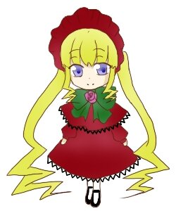 Rating: Safe Score: 0 Tags: 1girl blonde_hair blue_eyes bonnet bow bowtie capelet dress flower full_body green_bow image long_hair long_sleeves looking_at_viewer pink_rose red_dress rose shinku shoes simple_background solo standing twintails white_background User: admin