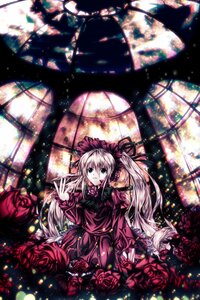 Rating: Safe Score: 0 Tags: 2girls blonde_hair blue_eyes dress flower image long_hair multiple_girls pink_rose red_dress red_flower red_rose rose shinku silver_hair solo suigintou very_long_hair wings User: admin