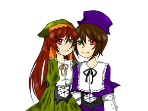 Rating: Safe Score: 0 Tags: 2girls brown_hair dress frills green_dress green_eyes hat heterochromia image long_hair long_sleeves looking_at_viewer multiple_girls pair red_eyes short_hair siblings simple_background sisters smile souseiseki suiseiseki top_hat twins white_background User: admin