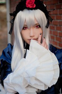 Rating: Safe Score: 0 Tags: 1girl flower hair_flower long_hair long_sleeves looking_at_viewer red_eyes red_flower rose solo suigintou upper_body white_hair User: admin