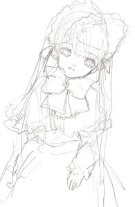 Rating: Safe Score: 0 Tags: 1girl bangs blush bow capelet closed_mouth dress eyebrows_visible_through_hair frills image long_hair long_sleeves looking_at_viewer monochrome shinku simple_background sketch solo striped very_long_hair virtual_youtuber white_background User: admin