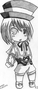 Rating: Safe Score: 0 Tags: 1girl :o artist_name auto_tagged blush_stickers chibi dated eyebrows_visible_through_hair full_body greyscale hat image long_sleeves monochrome short_hair signature solo souseiseki standing traditional_media User: admin