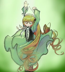 Rating: Safe Score: 0 Tags: 1girl absurdly_long_hair blonde_hair chain dress drill_hair frills green_background green_dress green_eyes green_theme image long_hair long_sleeves solo suiseiseki twin_drills very_long_hair User: admin