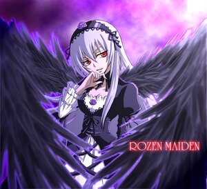Rating: Safe Score: 0 Tags: 1girl black_ribbon black_wings detached_collar dress flower frilled_sleeves frills hairband image long_hair long_sleeves looking_at_viewer puffy_sleeves red_eyes silver_hair solo suigintou wings User: admin