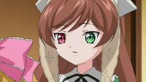 Rating: Safe Score: 0 Tags: 1girl auto_tagged brown_hair dress frills green_eyes head_scarf heterochromia image long_hair looking_at_viewer red_eyes ribbon solo suiseiseki User: admin