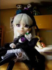 Rating: Safe Score: 0 Tags: 1girl blurry depth_of_field doll dress frills gem gothic_lolita lolita_fashion lolita_hairband long_sleeves looking_at_viewer photo purple_eyes solo suigintou upper_body white_hair User: admin