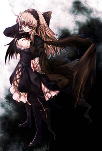 Rating: Safe Score: 0 Tags: 1girl black_dress black_footwear black_wings boots breasts cigarette cleavage commentary_request dress frilled_sleeves frills full_body glasses gothic_lolita hairband high_heel_boots high_heels image lolita_fashion lolita_hairband long_hair long_sleeves looking_at_viewer painttool_sai_(medium) rozen_maiden shoes solo suigintou tousen very_long_hair wide_sleeves wings User: admin