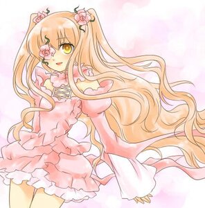 Rating: Safe Score: 0 Tags: 1girl blonde_hair dress eyepatch flower frills hair_flower hair_ornament image kirakishou long_hair long_sleeves pink_dress pink_flower rose solo yellow_eyes User: admin