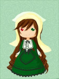 Rating: Safe Score: 0 Tags: 1girl auto_tagged brown_hair dress flower frills green_background green_dress green_eyes head_scarf heterochromia image long_hair long_sleeves looking_at_viewer red_eyes rose smile solo suiseiseki very_long_hair watering_can User: admin