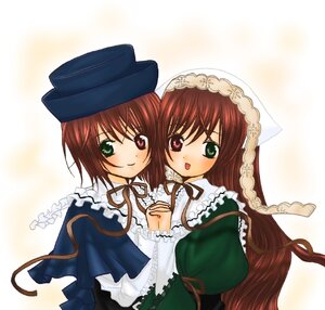 Rating: Safe Score: 0 Tags: 2girls :d brown_hair dress frills green_dress green_eyes hat head_scarf heterochromia holding_hands image interlocked_fingers long_hair long_sleeves looking_at_viewer multiple_girls open_mouth pair red_eyes short_hair siblings sisters smile souseiseki suiseiseki twins User: admin