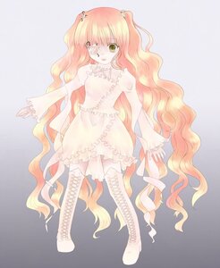 Rating: Safe Score: 0 Tags: 1girl blonde_hair boots cross-laced_footwear dress frills full_body gradient_hair hair_ornament image kirakishou knee_boots lace-up_boots long_hair long_sleeves one_eye_closed pink_hair solo striped vertical_stripes very_long_hair wavy_hair white_footwear yellow_eyes User: admin