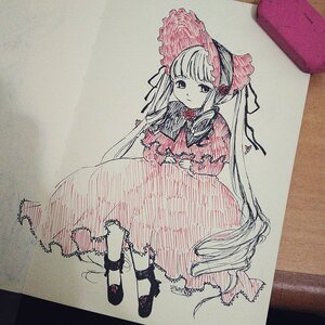 Rating: Safe Score: 0 Tags: 1girl bangs blunt_bangs bonnet bow closed_mouth dress frills full_body image lolita_fashion long_hair long_sleeves looking_at_viewer photo red_dress shinku sidelocks solo standing traditional_media very_long_hair User: admin