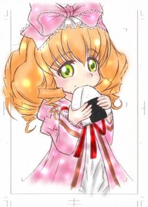 Rating: Safe Score: 0 Tags: 1girl blonde_hair bow dress drill_hair eating food food_on_face green_eyes hair_bow hina_ichigo hinaichigo holding_food image long_sleeves pink_bow pink_dress ribbon solo User: admin