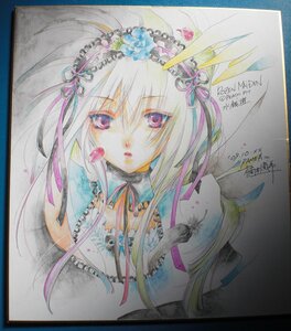 Rating: Safe Score: 0 Tags: 1girl colored_pencil_(medium) dated eyebrows_visible_through_hair hair_ribbon image long_hair looking_at_viewer neck_ribbon photo purple_eyes ribbon shikishi solo suigintou traditional_media watercolor_(medium) User: admin