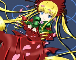 Rating: Safe Score: 0 Tags: 1girl blonde_hair blue_eyes bow dress drill_hair flower green_bow hair_ribbon image long_hair long_sleeves looking_at_viewer petals pink_flower red_dress rose rose_petals shinku sidelocks solo twintails User: admin