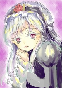 Rating: Safe Score: 0 Tags: 1girl dress image long_hair looking_at_viewer pink_eyes sketch solo suigintou upper_body veil User: admin