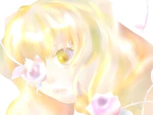 Rating: Safe Score: 0 Tags: 1girl blonde_hair blue_flower close-up flower image kirakishou rose solo yellow_eyes User: admin