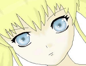 Rating: Safe Score: 0 Tags: 1girl bangs blonde_hair blue_eyes blush close-up closed_mouth eyebrows_visible_through_hair face hair_between_eyes image looking_at_viewer shinku simple_background solo white_background User: admin