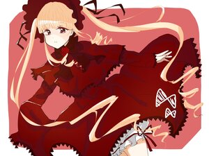 Rating: Safe Score: 0 Tags: 1girl blonde_hair bonnet bow capelet dress flower frills image lolita_fashion long_hair long_sleeves red_eyes red_rose ribbon rose shinku solo twintails User: admin