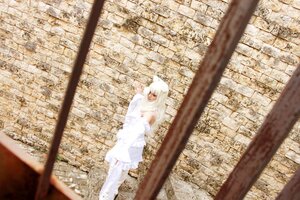 Rating: Safe Score: 0 Tags: 1girl animal_ears bare_shoulders blurry depth_of_field dress kirakishou photo_background red_eyes solo strapless strapless_dress wedding_dress white_dress white_hair white_theme User: admin