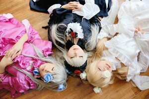 Rating: Safe Score: 0 Tags: 3girls blonde_hair bow closed_eyes dress eyepatch flower hair_ornament lips long_hair multiple_cosplay multiple_girls siblings sisters sleeping tagme twins User: admin