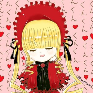 Rating: Safe Score: 0 Tags: 1girl ^_^ blonde_hair blush bonnet closed_eyes dress flower heart image long_hair long_sleeves open_mouth rose shinku smile solo twintails User: admin