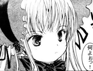 Rating: Safe Score: 0 Tags: 1girl bangs blush close-up closed_mouth frills greyscale hat image long_hair looking_at_viewer monochrome shinku simple_background solo suigintou User: admin