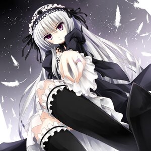 Rating: Safe Score: 0 Tags: 1girl bird black_feathers black_wings doll_joints dove dress feathered_wings feathers frills gothic_lolita hairband image joints lolita_fashion long_hair night pink_eyes ring silver_hair sky solo star_(sky) starry_sky suigintou very_long_hair white_feathers wings User: admin