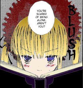 Rating: Safe Score: 0 Tags: 1girl blonde_hair blue_eyes english_text halftone image looking_at_viewer shinku solo User: admin