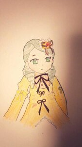 Rating: Safe Score: 0 Tags: 1girl closed_mouth crown dress drill_hair expressionless green_eyes hair_ornament image kanaria long_sleeves mini_crown neck_ribbon puffy_sleeves ribbon simple_background solo upper_body wide_sleeves yellow_dress User: admin