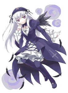 Rating: Safe Score: 0 Tags: 1girl artist_request black_feathers black_wings boots dress feathers flower frills full_body hairband image lolita_hairband long_hair long_sleeves looking_at_viewer pale_skin pink_eyes rose rozen_maiden silver_hair solo suigintou white_hair wings User: admin