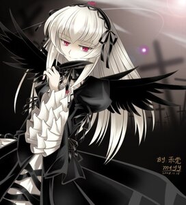 Rating: Safe Score: 0 Tags: 1girl black_dress black_ribbon black_wings cross dress frilled_sleeves frills hairband image juliet_sleeves long_hair long_sleeves looking_at_viewer pink_eyes puffy_sleeves red_eyes ribbon rose solo suigintou wings User: admin