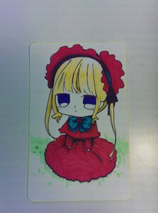 Rating: Safe Score: 0 Tags: 1girl blonde_hair blue_eyes bonnet bow bowtie dress flower full_body image long_hair long_sleeves looking_at_viewer red_dress shinku sitting solo traditional_media User: admin