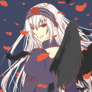Rating: Safe Score: 0 Tags: 1girl auto_tagged black_wings closed_mouth dress flower frills hairband halftone halftone_background image long_hair long_sleeves looking_at_viewer petals polka_dot polka_dot_background puffy_sleeves red_eyes rose smile solo suigintou wings User: admin