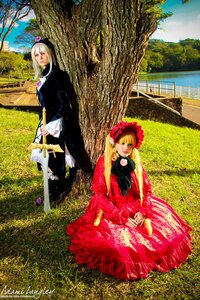 Rating: Safe Score: 0 Tags: 2girls blonde_hair day dress field flower grass long_sleeves multiple_cosplay multiple_girls outdoors red_eyes shinku silver_hair sitting sky tagme tree User: admin