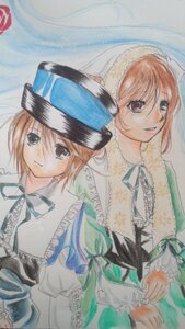 Rating: Safe Score: 0 Tags: 2girls black_ribbon brown_hair dress frills hat head_scarf image long_sleeves looking_at_viewer marker_(medium) multiple_girls neck_ribbon pair ribbon short_hair siblings sisters smile souseiseki suiseiseki traditional_media twins watercolor_(medium) User: admin