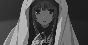 Rating: Safe Score: 0 Tags: 1girl bangs choker closed_mouth curtains dress greyscale holding image long_hair looking_at_viewer monochrome ribbon solo suigintou veil User: admin