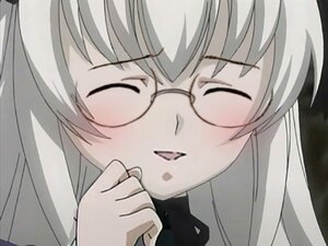 Rating: Safe Score: 0 Tags: 1girl blush closed_eyes face glasses image simple_background solo suigintou User: admin