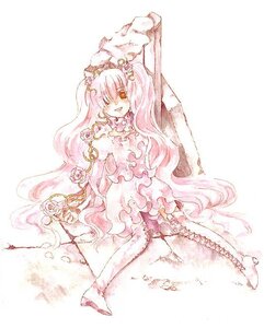 Rating: Safe Score: 0 Tags: 1girl auto_tagged boots dress flower frills hair_ornament image kirakishou knee_boots long_hair one_eye_closed pink_hair rose sitting smile solo thigh_boots thighhighs very_long_hair User: admin