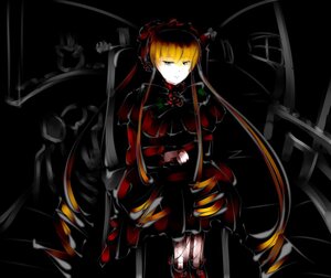 Rating: Safe Score: 0 Tags: 1girl blonde_hair blue_eyes bonnet bow bowtie dress image long_hair looking_at_viewer shinku solo transparent_background twintails User: admin