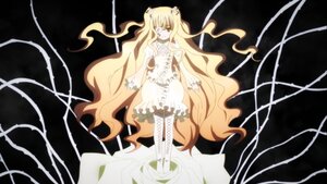 Rating: Safe Score: 0 Tags: 1girl blonde_hair dress eyepatch flower hair_ornament image kirakishou long_hair solo thorns very_long_hair wavy_hair white_flower yellow_eyes User: admin